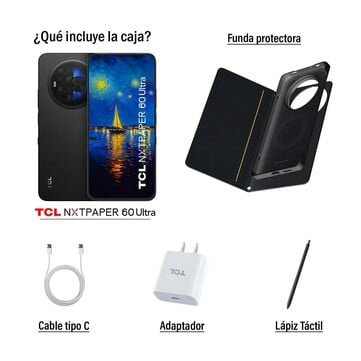 [CODE後價$3,898起][現貨] TCL 60 Ultra Nxtpaper 星雲黑(12+512)  7.2'' LCD 120 Hz IP68 全彩電子紙手機 - 平行進口 (一年保養)