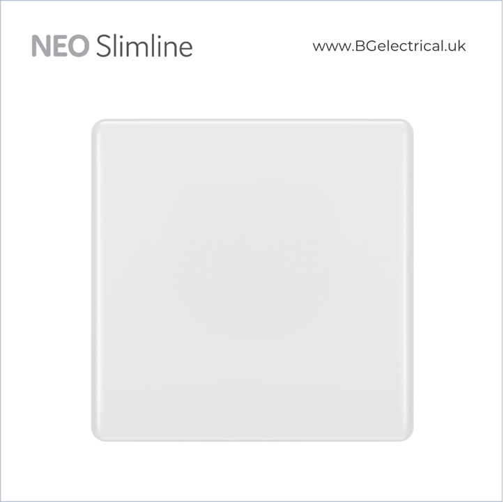 BRITISH GENERAL - BG Neo Slimline 空白面板 Blank Plate PCWH94 白-香港代理