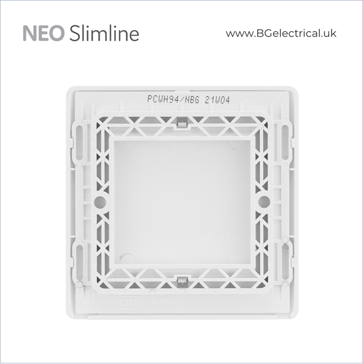 BRITISH GENERAL - BG Neo Slimline 空白面板 Blank Plate PCWH94 白-香港代理