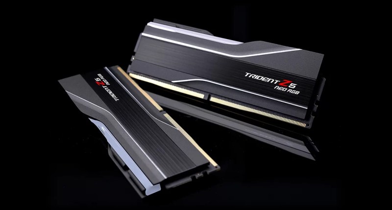 G.Skill DDR5 Trident Z5 Neo RGB Series 6000MHz 64GB Kit CL28 Black (2x32GB) (F5-6000J2836G32GX2-TZ5NR) G.Skill DDR5 Trident Z5 Neo RGB Series 6000MHz 64GB Kit CL28 Black (2x32GB) (F5-6000J2836G32GX2-TZ5NR)
