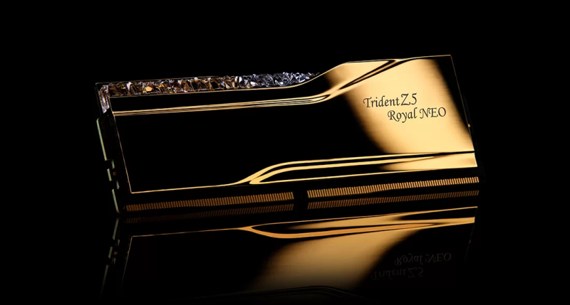 G.Skill DDR5 Trident Z5 Royal Neo Series 6000MHz 64GB Kit CL26 Gold (2x32GB) (F5-6000J2636H32GX2-TR5NG) G.Skill DDR5 Trident Z5 Royal Neo Series 6000MHz 64GB Kit CL26 Gold (2x32GB) (F5-6000J2636H32GX2-TR5NG)