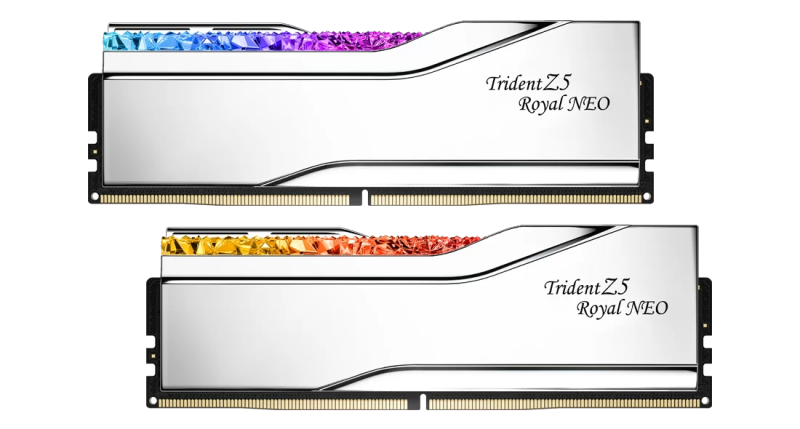 G.Skill DDR5 Trident Z5 Royal Neo Series 6000MHz 64GB Kit CL30 Silver (2x32GB) (F5-6000J3036G32GX2-TR5NS)