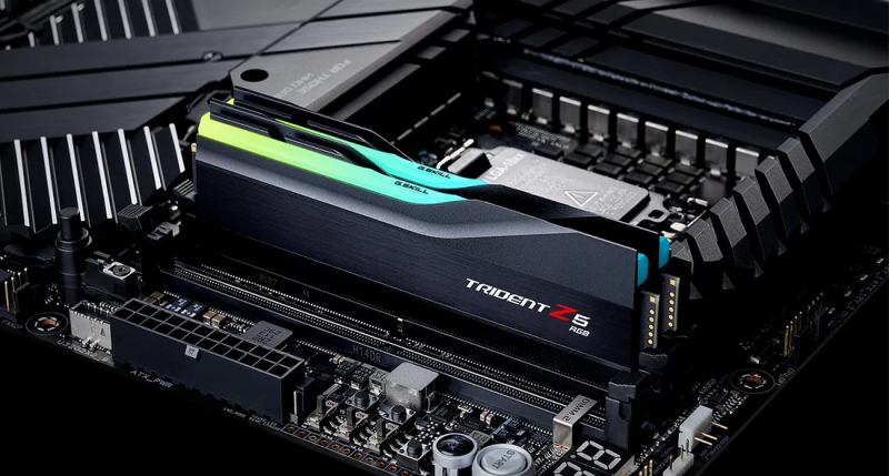 G.Skill DDR5 Trident Z5 RGB Series 6400MHz 64GB Kit CL32 Black (2x32GB) (F5-6400J3239G32GX2-TZ5RK)
