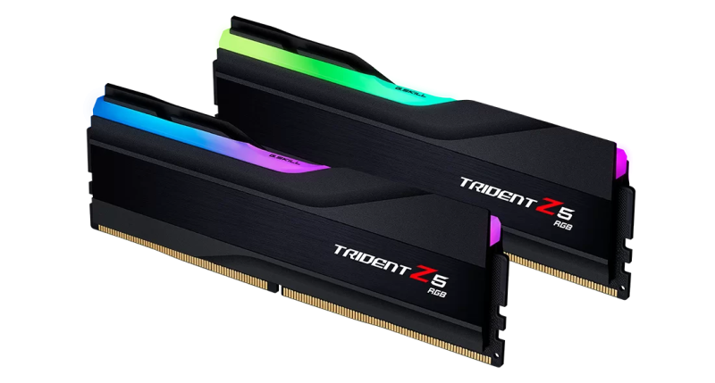 G.Skill DDR5 Trident Z5 RGB Series 6400MHz 64GB Kit CL32 Black (2x32GB) (F5-6400J3239G32GX2-TZ5RK)
