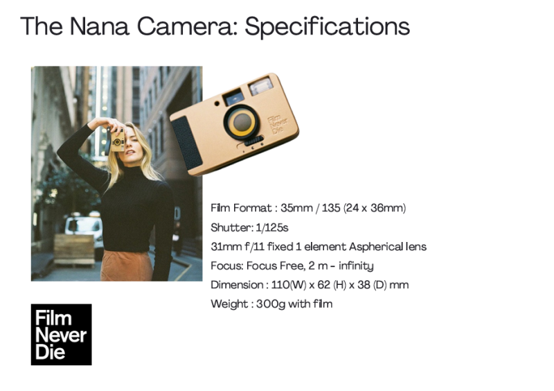KTRO Film Never Die Nana 35mm 可重複使用菲林相機