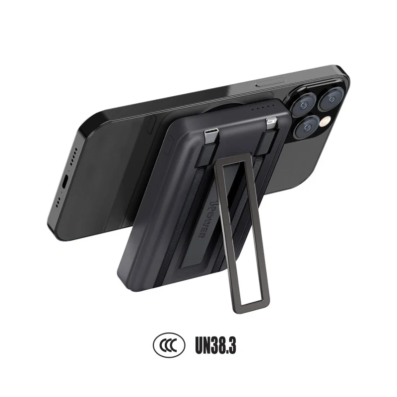 XPower 7合1 PD 3.0 雙內置線+磁吸無線移動電源連支架 10000mAh (3C認證版) M10R