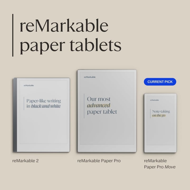 【訂貨】 reMarkable Paper Pro Move | 超便攜彩色 7.3 吋紙質平板電腦，配備馬克筆 Plus | 隨時隨地提升生產力的袖珍數位筆記本