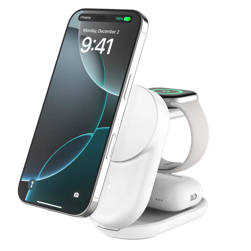 Belkin UltraCharge Qi2 3合1 可折疊磁吸充電器 25W Belkin UltraCharge Qi2 3合1 可折疊磁吸充電器 25W