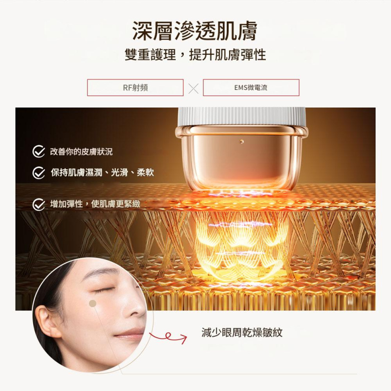 ANLAN - 閃耀射頻美容儀 射頻儀｜EMS微電流｜面部按摩器｜多功能美容儀｜導出儀｜射頻機｜多波長光療機｜家用美容儀 ｜膠原蛋白生成機 ADRY51-02A