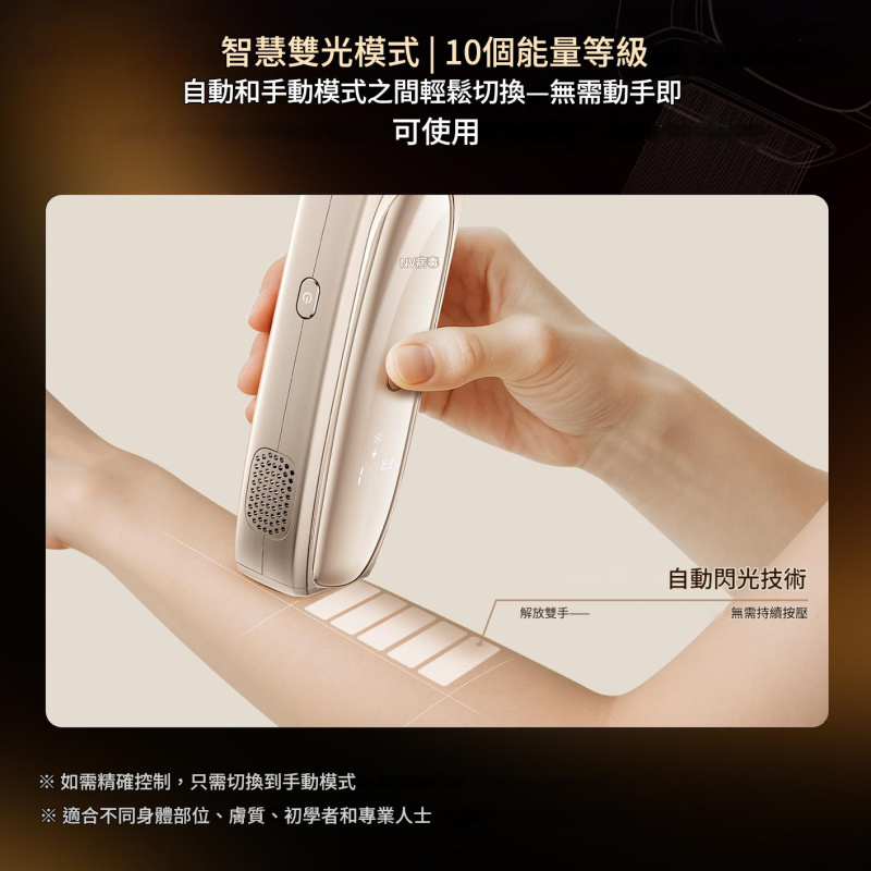 ANLAN - 閃耀藍寶石除毛儀 | 藍寶石冰IPL脫毛儀 | 8°C冷卻技術 | 創新雙燈設計 | 提供舒適高效的全身護理 ATMY52-0RY