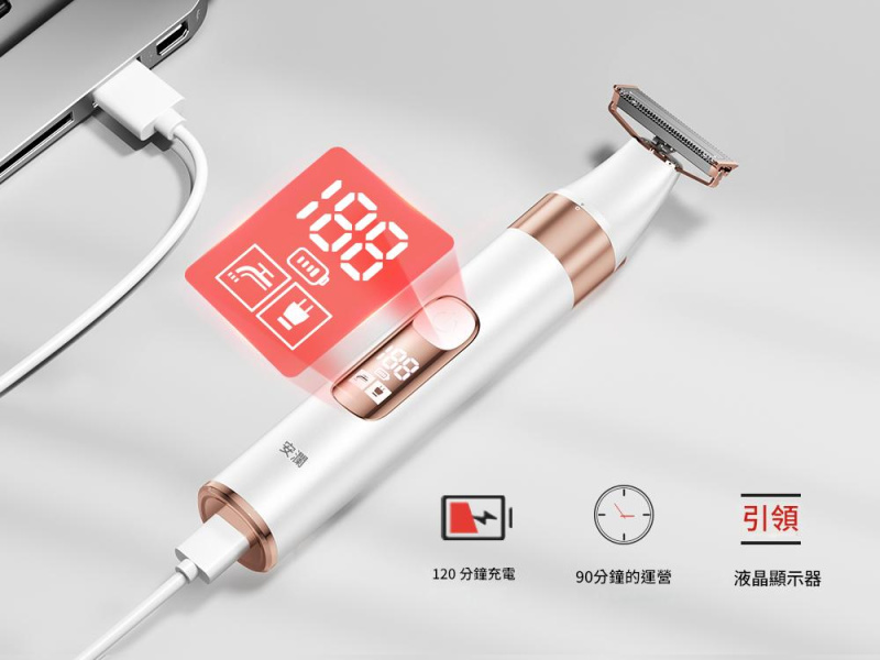 日本ANLAN - 閃耀電動刮毛器 ATMQ42-02A | IPX6防水｜濕乾剃毛｜比基尼脫毛｜電動剃毛機｜電動剃毛器｜修毛器【香港行貨】