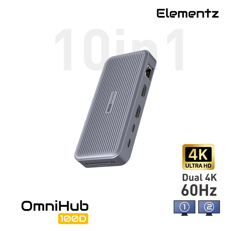 Elementz OmniHub 100D 10 in 1 USB-C Hub 集線器 MF-100D