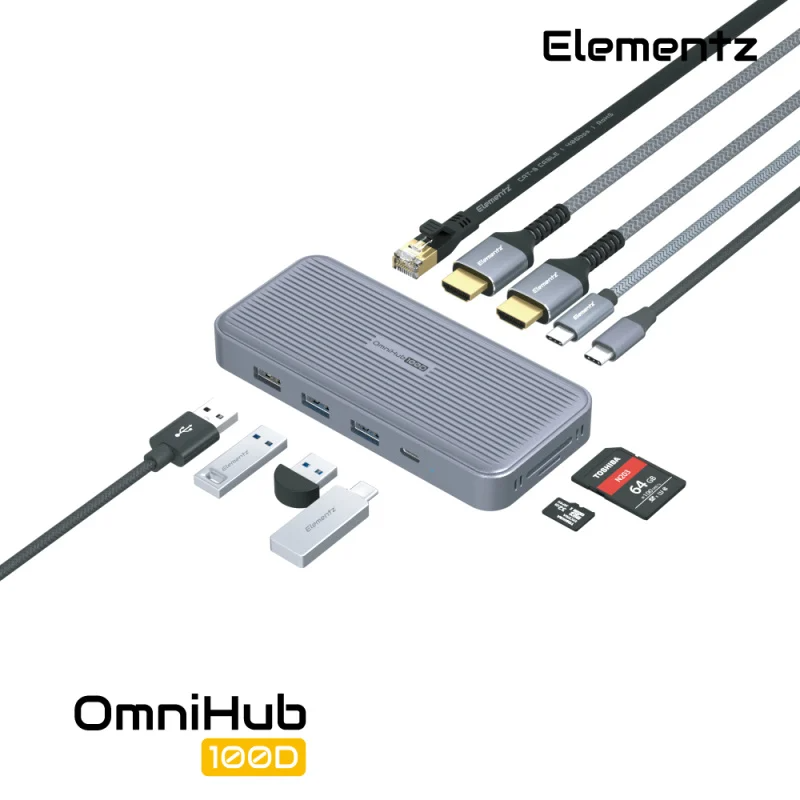 Elementz OmniHub 100D 10 in 1 USB-C Hub 集線器 MF-100D