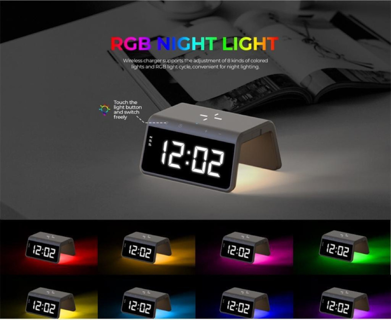 Havit w320 6-IN-1 鬧鐘無線充電架