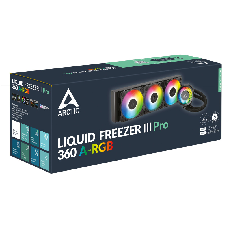 ARCTIC Liquid Freezer III Pro 360 A-RGB ( Black / White ) ARCTIC Liquid Freezer III Pro 360 A-RGB ( Black / White )