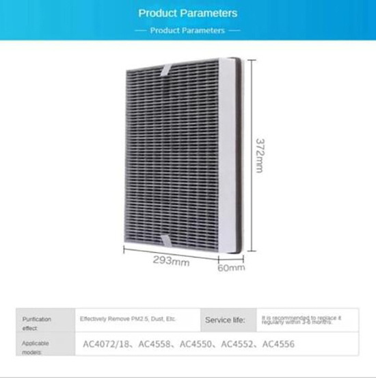 適用於飛利浦Philips 4500i系列 AC4558/31(FY4152) 空氣清新機 空氣淨化器過濾網 替換用濾網 代用品