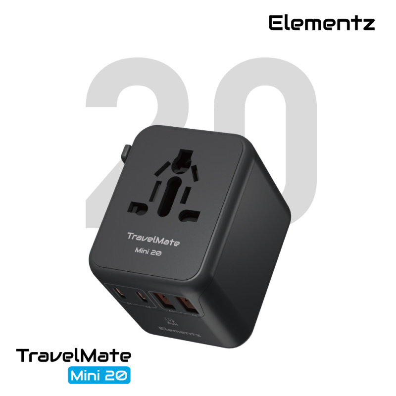Elementz TravelMate Mini 20W Travel Adapter 旅行充電器 PT-W20M Elementz TravelMate Mini 20W Travel Adapter 旅行充電器 PT-W20M