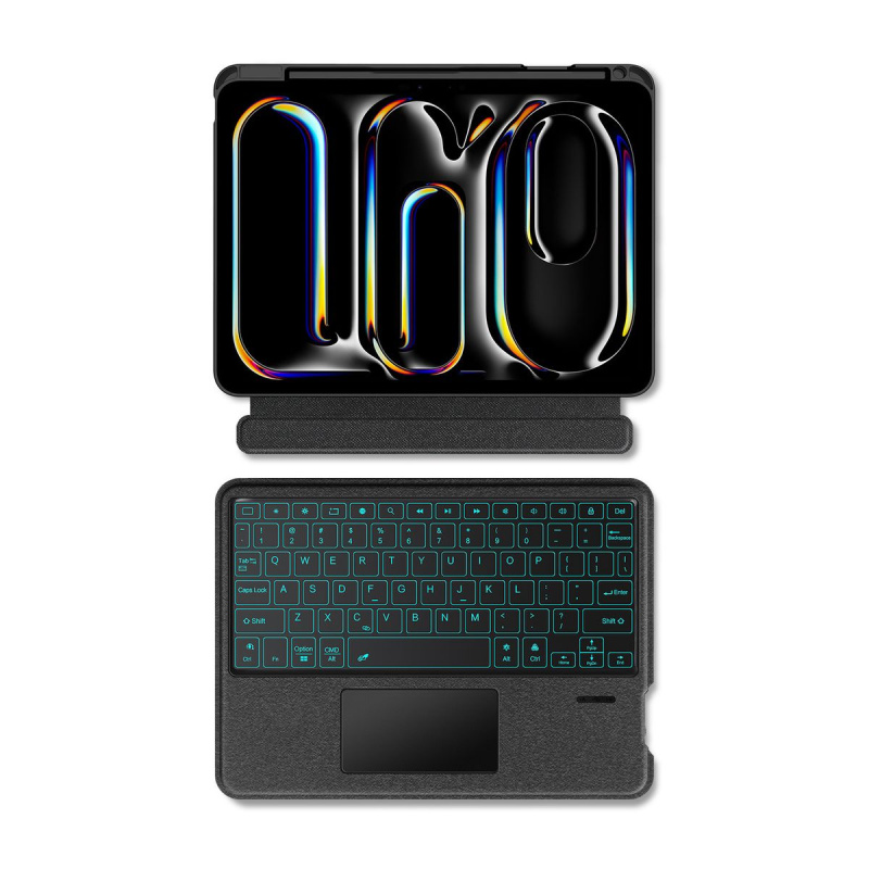 適用於iPad Air 11 (2024) M2 / 2025 M3 可拆式藍牙鍵盤保護套 Keyboard Trackpad 智能觸控板 多角度調教