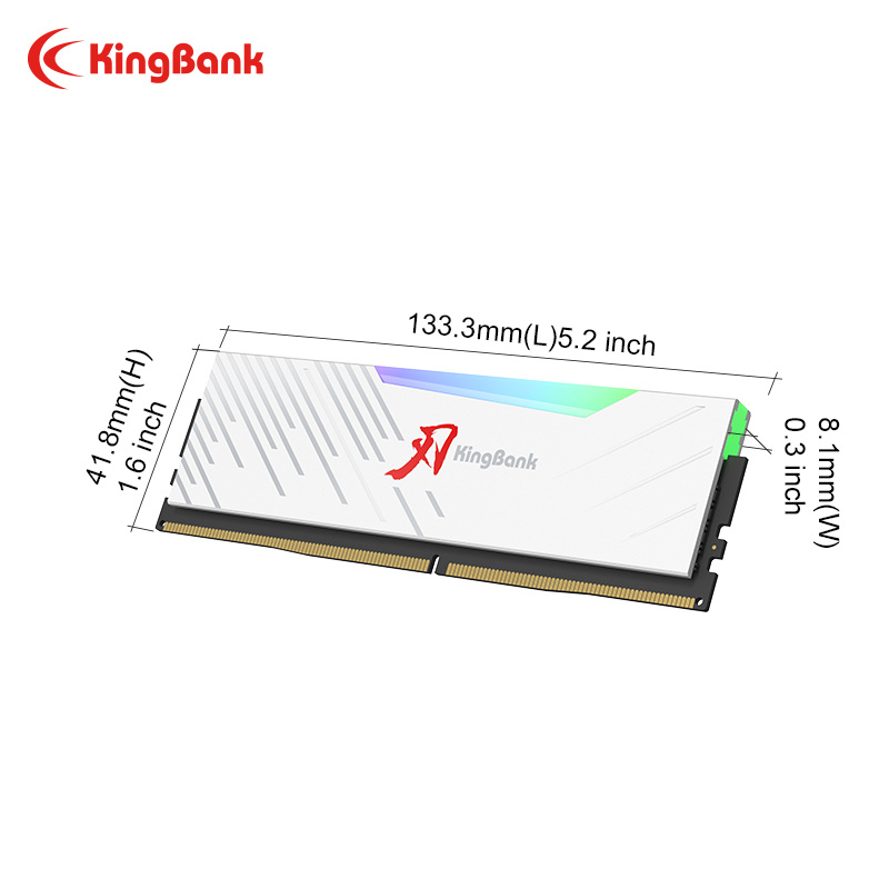 KINGBANK DDR5 Soarblade RGB UDIMM (16GB*2) DDR5 6000MHz-32GB CL30 ( Black / White )