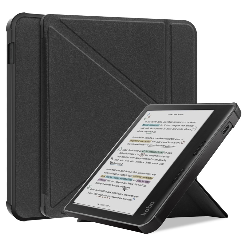 適用於 Kobo Libra Colour 7吋電子書 褶疊式TPU保護套