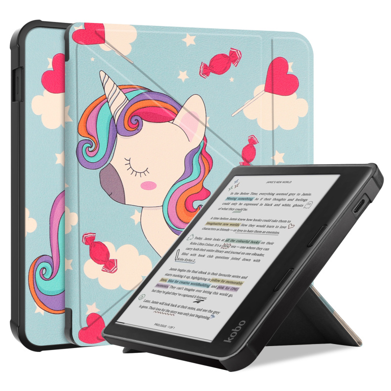 適用於 Kobo Libra Colour 7吋電子書 褶疊式TPU保護套