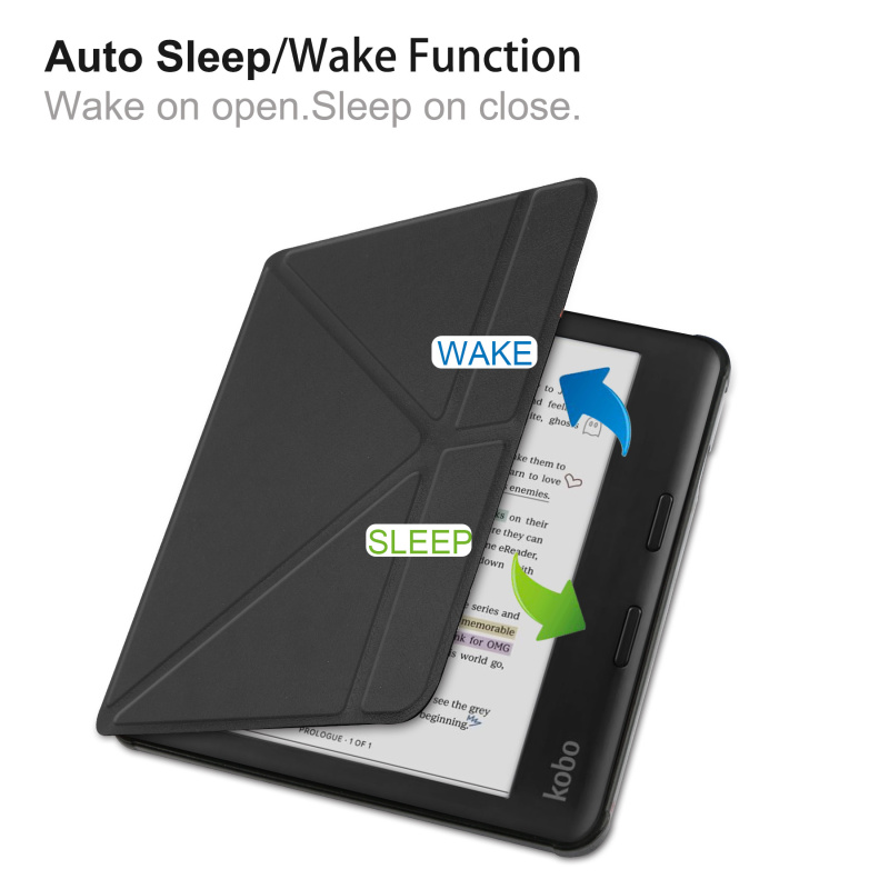 適用於 Kobo Libra Colour 7吋電子書 褶疊式TPU保護套