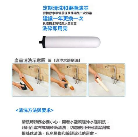 2504 M12UCC通用濾芯, 與 Doulton 2501/2504 通用, 適用 DOULTON BioTect系列 2504 2501 BTS BTU等級機座 非品牌原裝