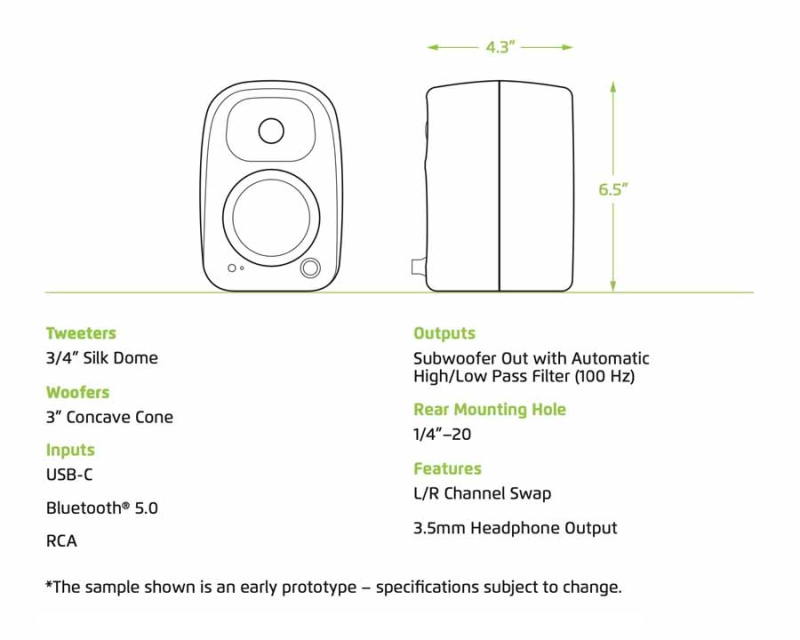 Kanto - UKI 藍牙有源喇叭 【五色】【原裝行貨】【免運費】【+贈送1件JBL Go 3迷你防水藍牙喇叭 (顏色隨機派送)】