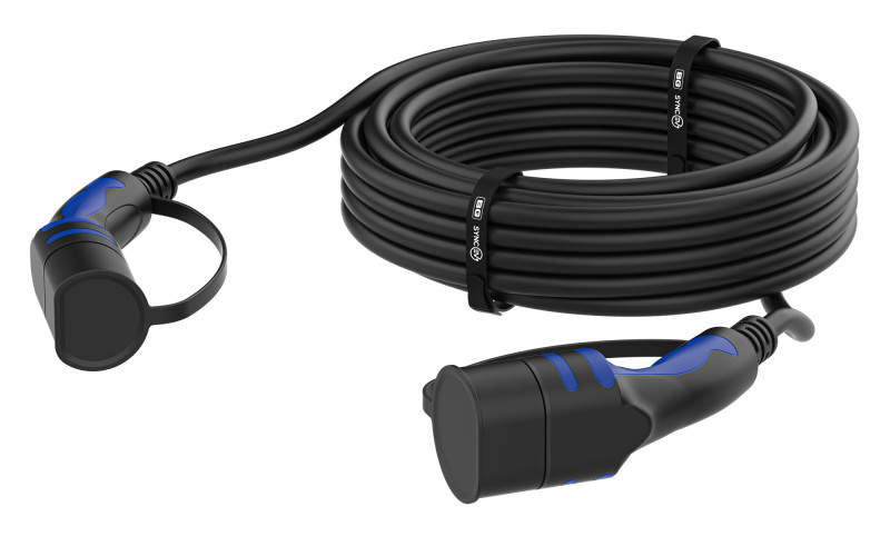 英國品牌 BG Sync Energy EVC22328TL EV電動車充電線 8米 22kW Type2-2 Mode3 三相 3Phase IP65 防水-防UV 不易變形 British General 香港代理