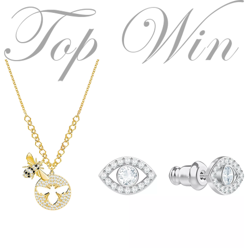 Buy 1 Get 1！Swarovski 施華洛世奇 5377741 LUCKILY EVILEYE穿孔耳 白色 鍍白金色 平行進口