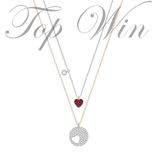 Swarovski 施華洛世奇 CRYSTAL WISHES HEART 頸鏈 5255351 金色/銀色 鍍銠 平行進口