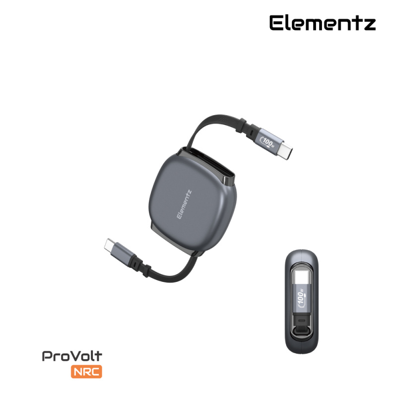 Elementz USB-C 100W 快速充電伸縮線 (1m) NRC-10