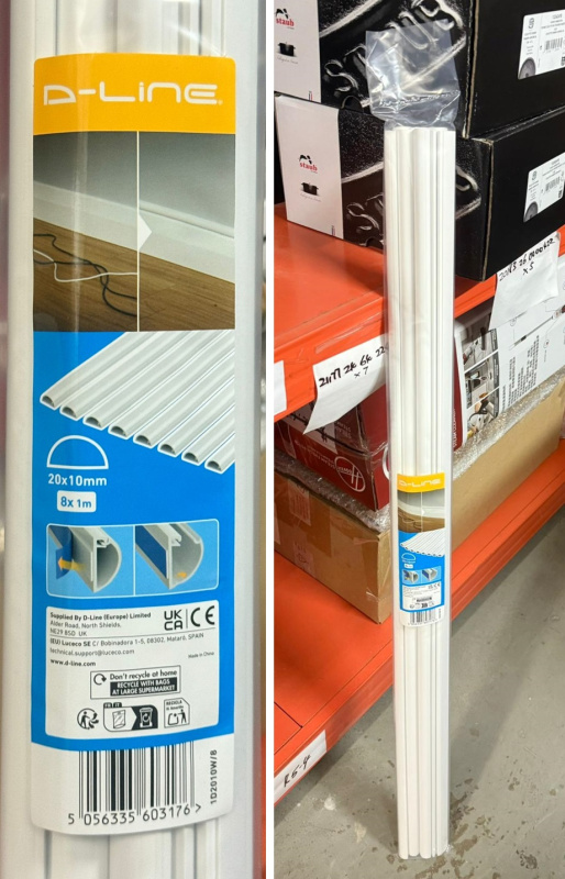 英國品牌 D-LINE 家居 DIY 電線收納螺旋管 CTW2.5W 白 [ 孖裝 ] 長度約 2.5M 直徑約 10-40mm 香港總代理