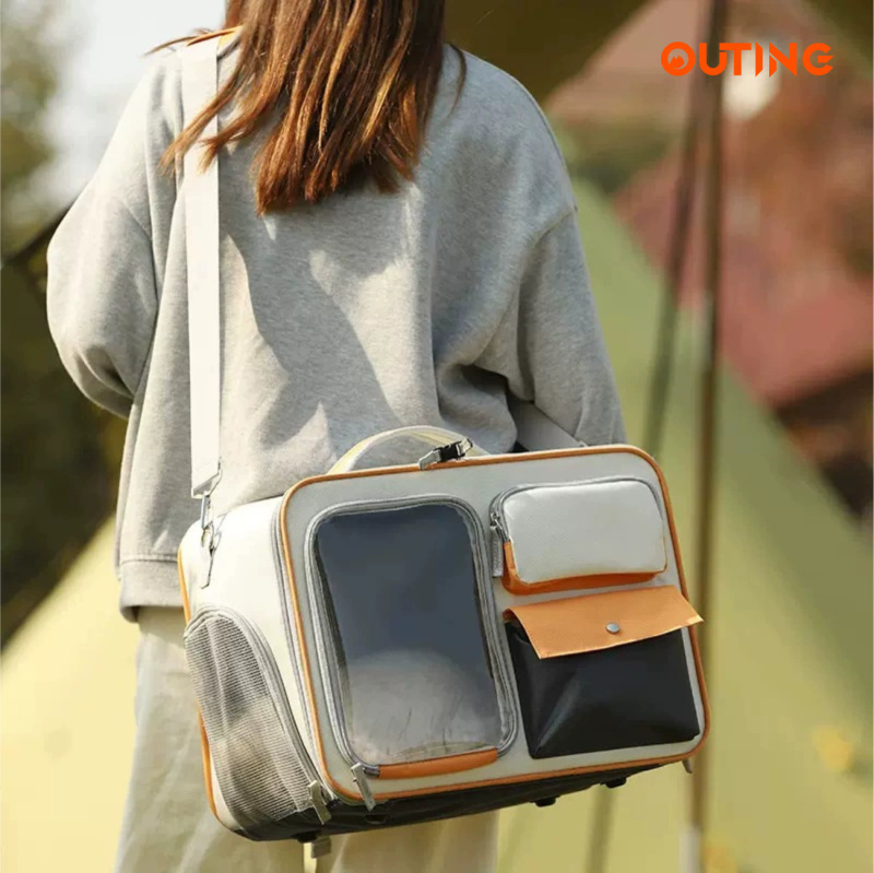 竉物外出袋│貓包寵物拉桿箱│便攜貓咪行李箱│貓狗同行旅行背包