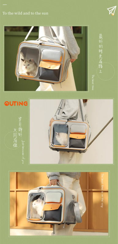 竉物外出袋│貓包寵物拉桿箱│便攜貓咪行李箱│貓狗同行旅行背包