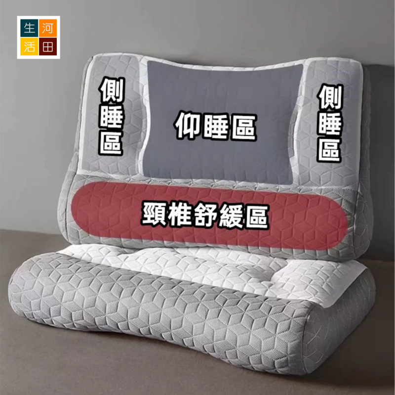 護頸椎反牽引枕│高低軟枕│睡眠支撐│側睡枕頭│頸部舒壓枕