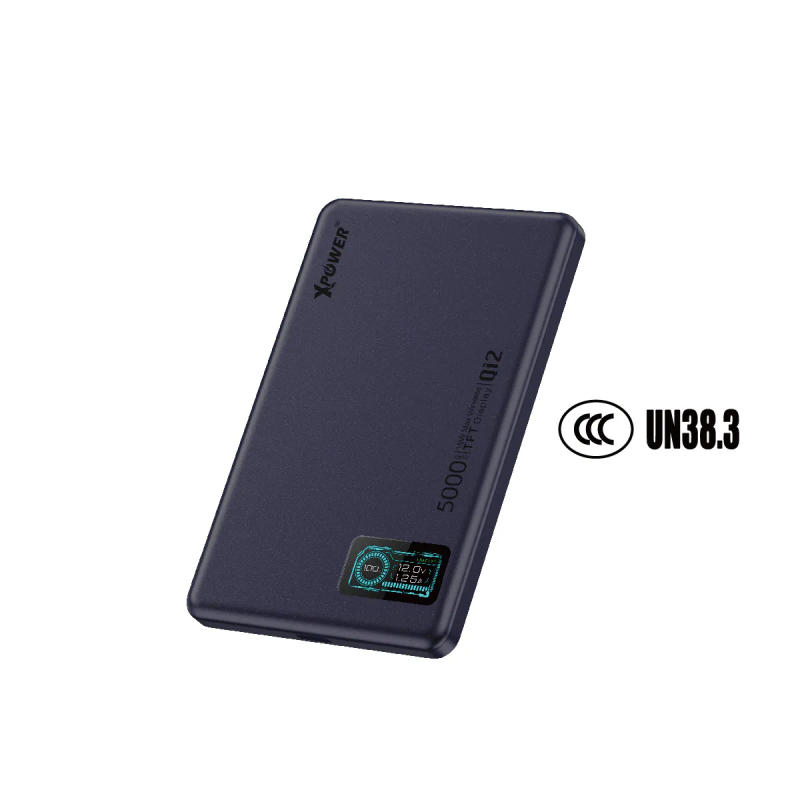 【3C認證版】XPower MagDigita5² 第2代彩屏顯示磨沙玻璃外殼 5000mAh PD3.0+QI2 磁吸移動電源
