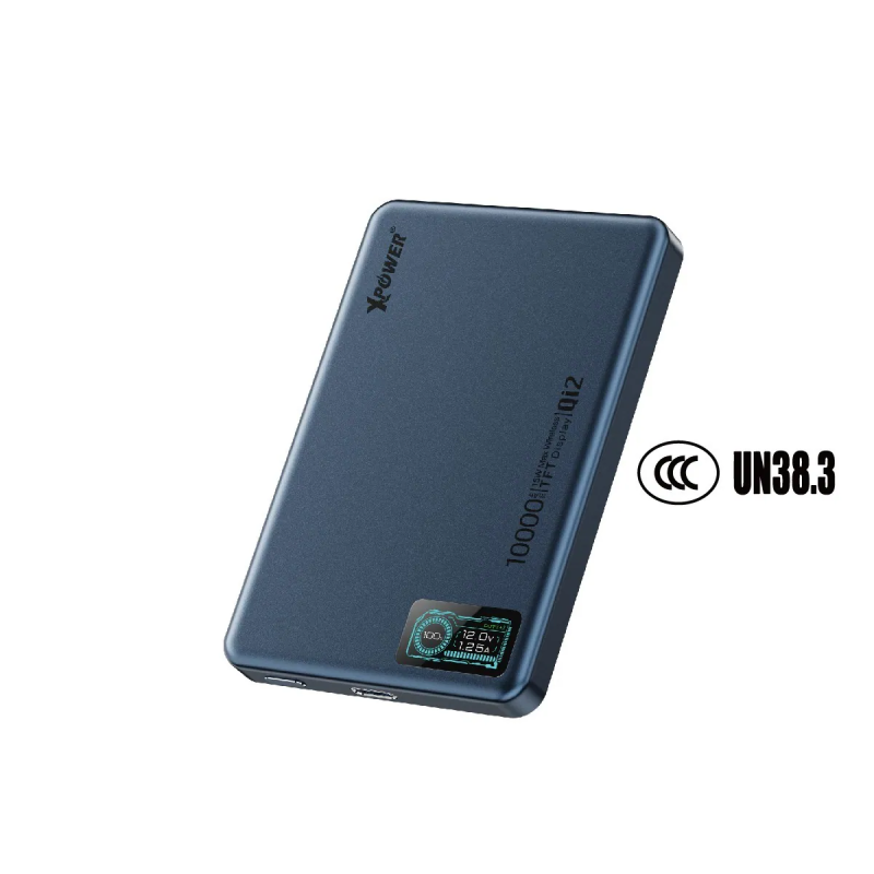 【3C認證版】XPower MagDigita² 第2代彩屏顯示鋁合金外殼 PD3.0+QI2 磁吸移動電源 10000mAh
