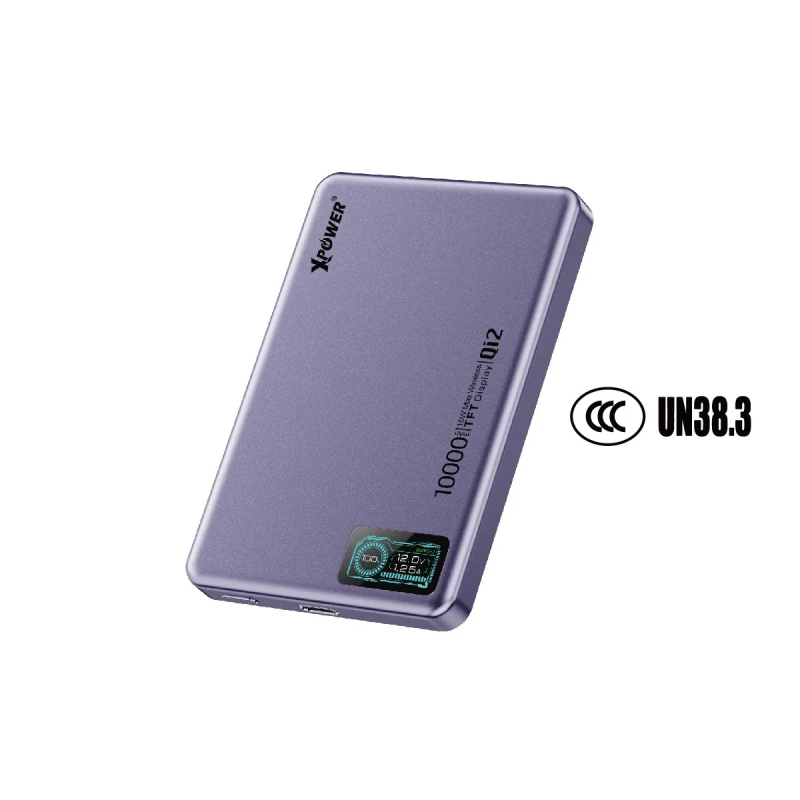 【3C認證版】XPower MagDigita² 第2代彩屏顯示鋁合金外殼 PD3.0+QI2 磁吸移動電源 10000mAh