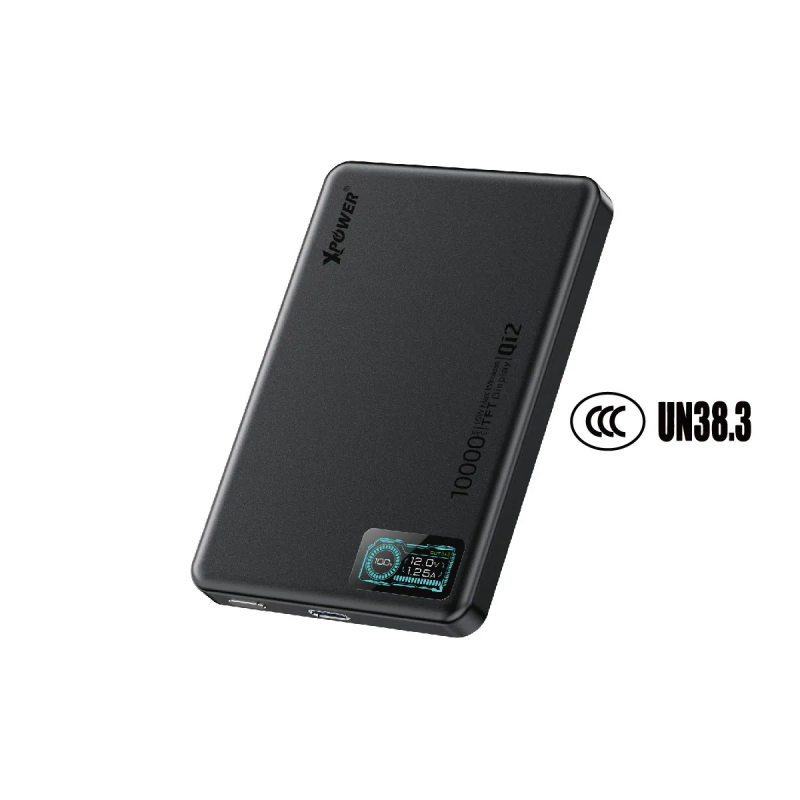 【3C認證版】XPower MagDigita² 第2代彩屏顯示鋁合金外殼 PD3.0+QI2 磁吸移動電源 10000mAh