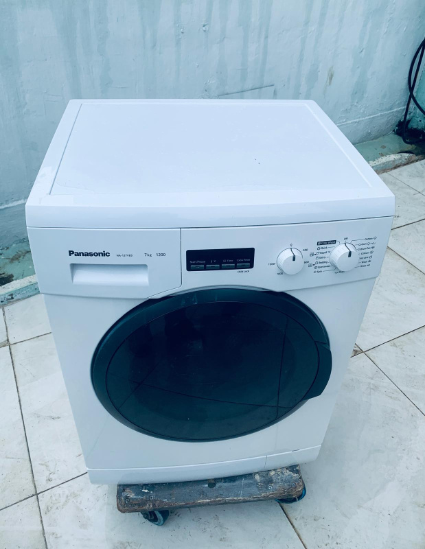 洗衣機 NA-127VB 大眼雞 前置式 可櫃底/嵌入式安裝 PANASONIC 1200轉 7KG 90%新 包送貨安裝
