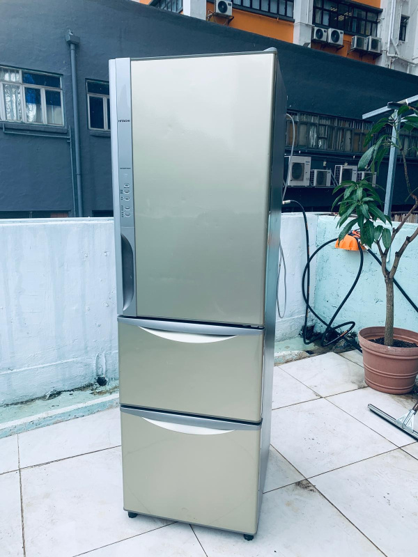 💥限時優惠❤️落單即減$200♻️👈 雪櫃 日立 三門窄身款 可自動制冰 RS32E香檳金色 315公升 九成新以上 174cm 二手電器 拆舊 清倉大減價 最新款 貨到付款