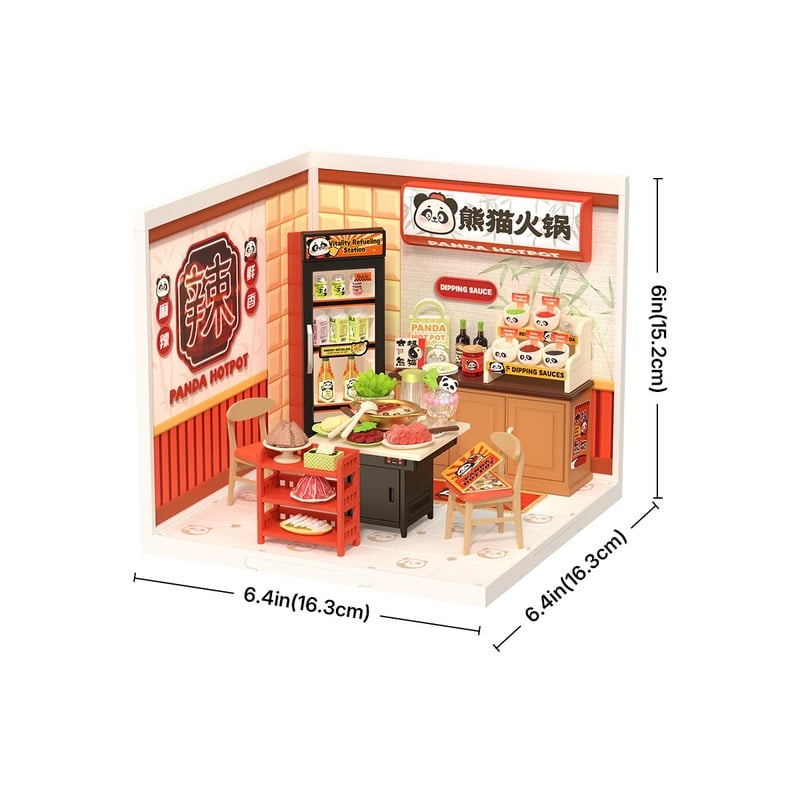 Rolife 超級世界 熊貓滾滾火鍋店 親子 3D 微縮模型 DW020 Rolife 超級世界 熊貓滾滾火鍋店 親子 3D 微縮模型 DW020