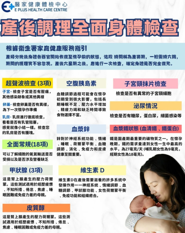 產後調理全面身體檢查 *醫家健康體檢中心 產後調理全面身體檢查 *醫家健康體檢中心