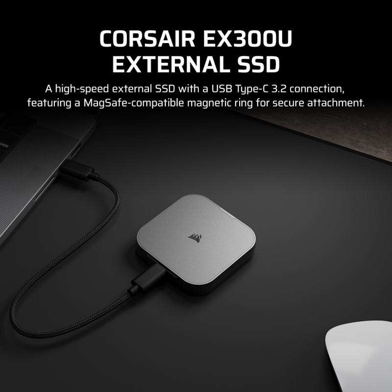 CORSAIR EX300U 2TB USB Type-C External SSD (CO-SSD-EX300U2TB)