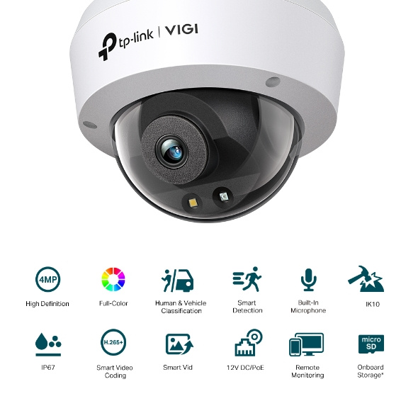 TP-Link VIGI C240 VIGI 4MP 全彩球型網路攝影機 TP-Link VIGI C240 VIGI 4MP 全彩球型網路攝影機