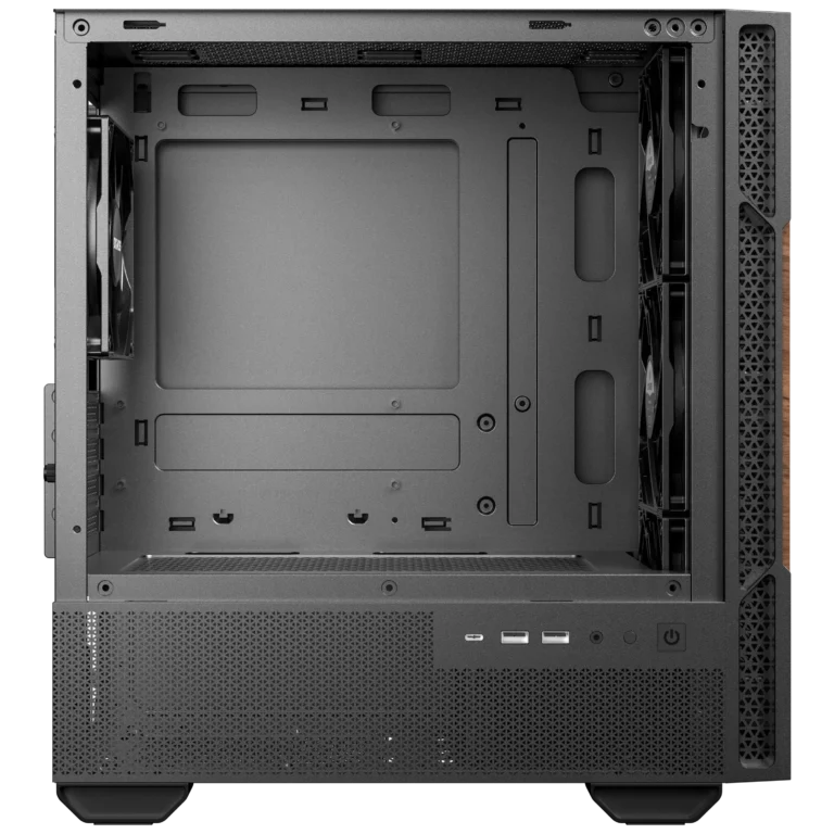 Okinos Cypress 3 Wood  Mini-Tower Gaming PC Case - Black