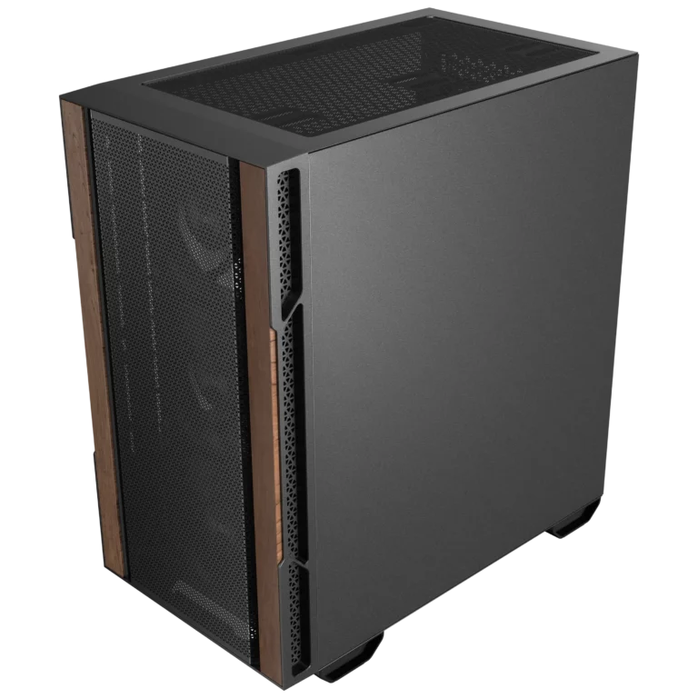 Okinos Cypress 3 Wood  Mini-Tower Gaming PC Case - Black
