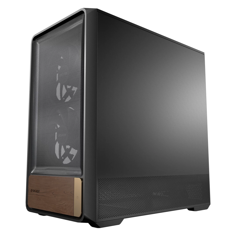 Okinos Air Cross  Mid-Tower Gaming PC Case - Black