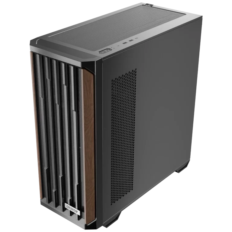 Okinos Cypress 7 Wood  Mid-Tower Gaming PC Case - Black